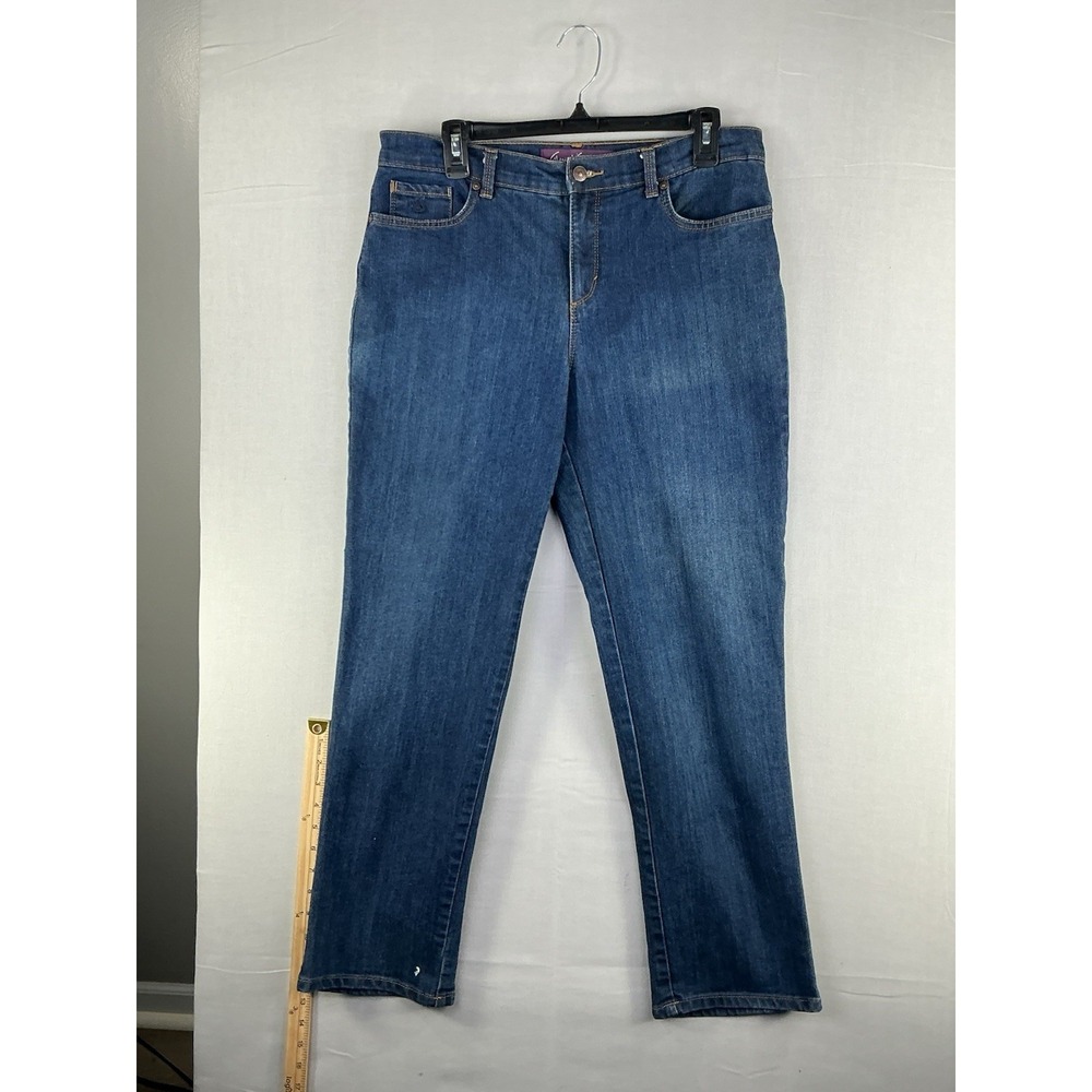 Gloria Vanderbilt Amanda Jeans Womens 8 Dark Wash Straight Leg Classic Fit